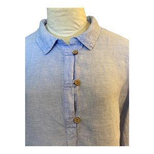 Sigurd Olsen Linen shirt blouse light blue Coastal Grandma